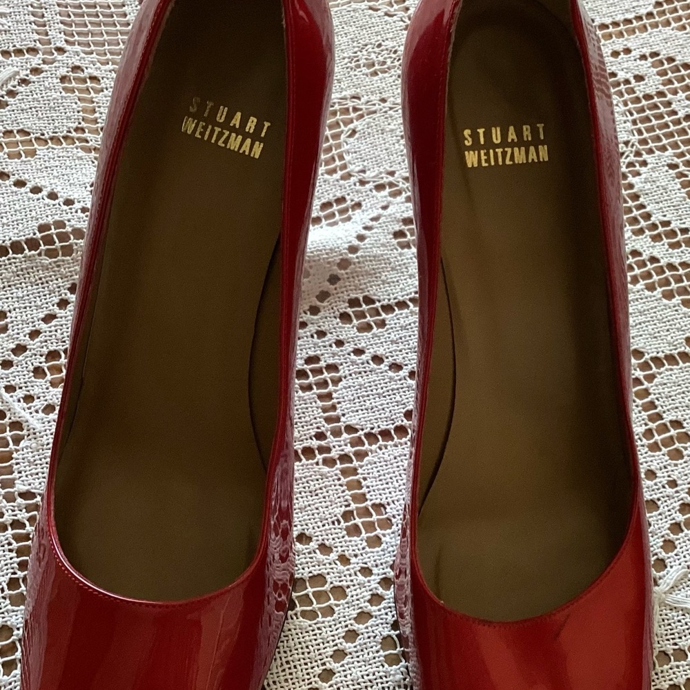 Red Patent Leather Stuart Weitzman Heels